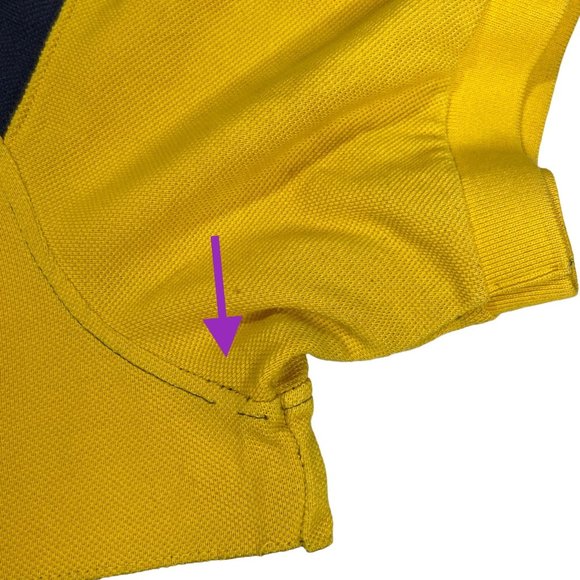 Nautica Sportswear Sailing Rugby Stripe Polo Shirt Mens Yellow Blue XL Y2K Retro - Picture 7 of 11